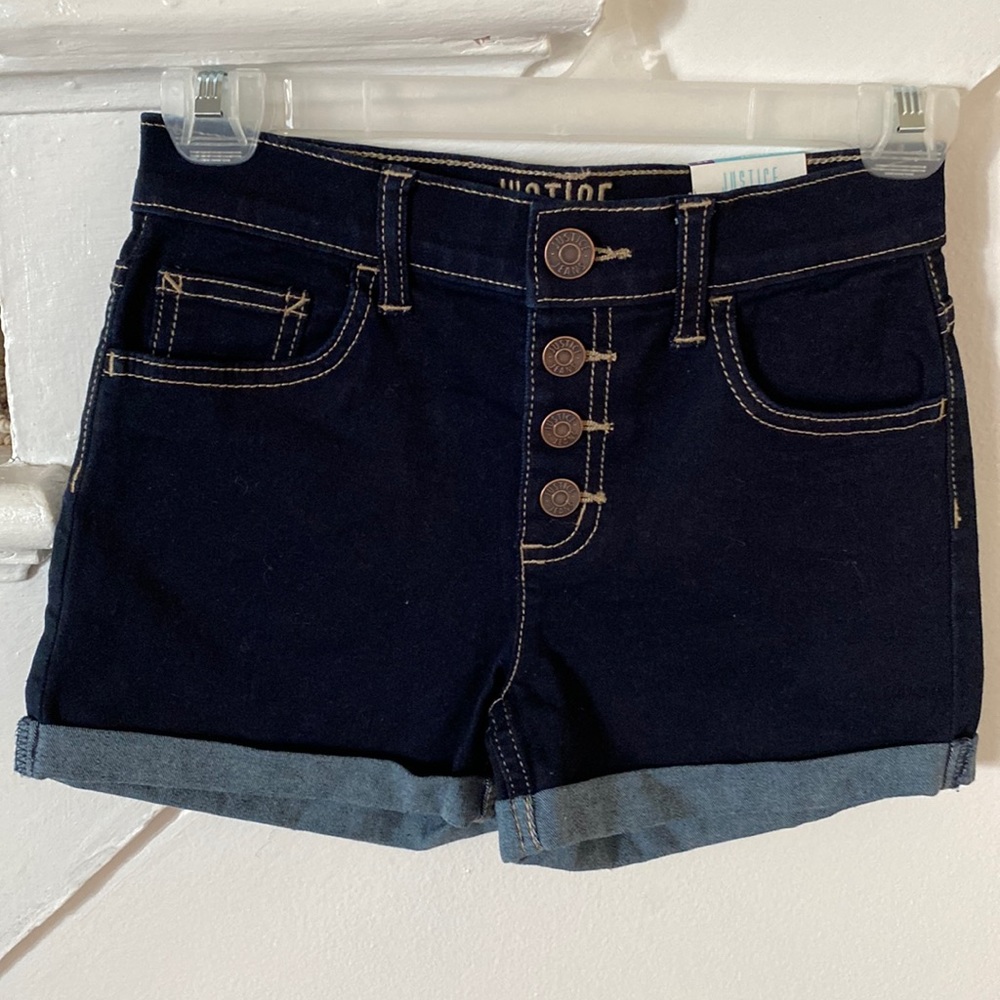 Justice high waist jean shorts girls size 12 brand new with tags